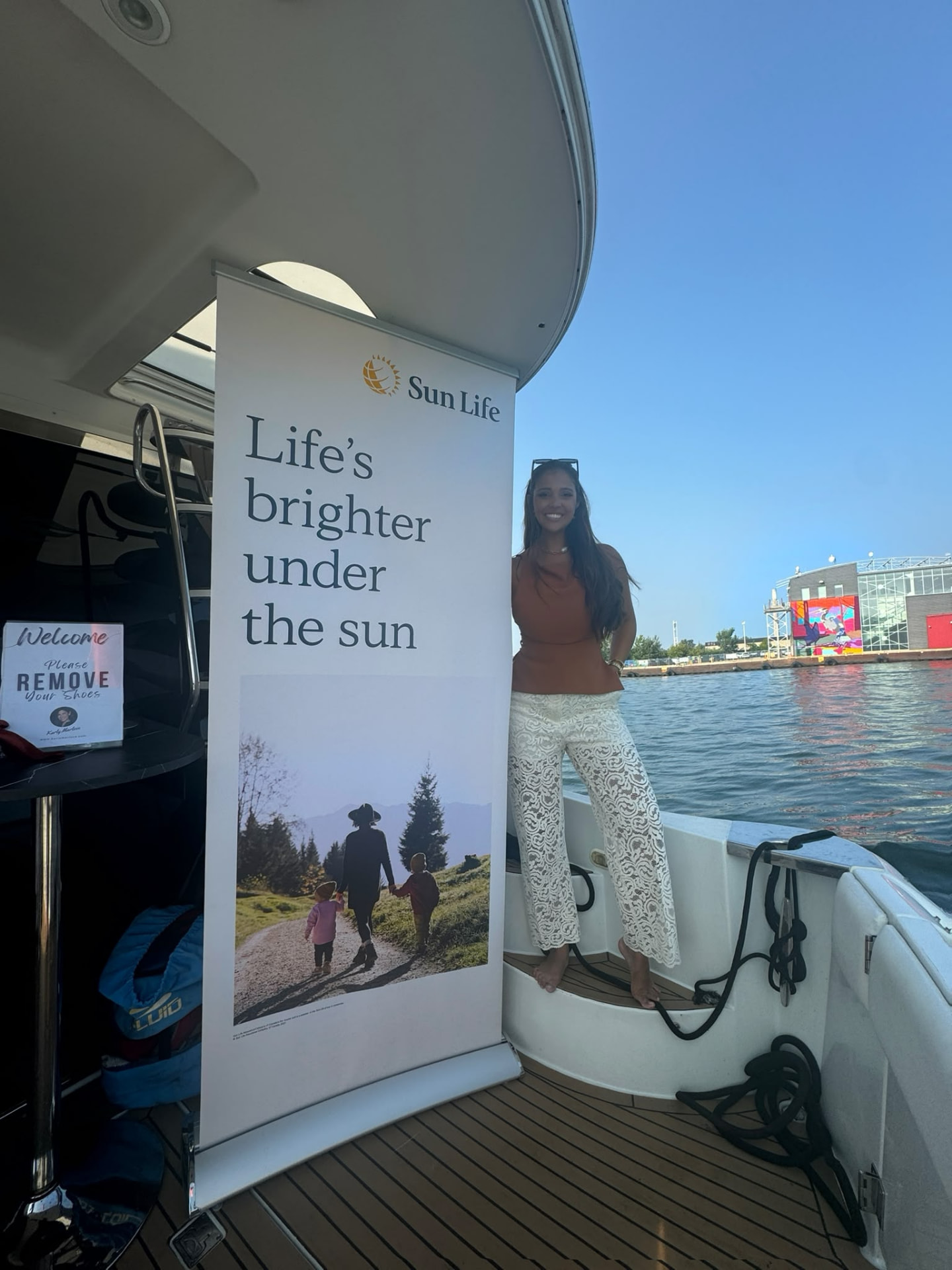 Vanessa Terán en un evento de Sun Life